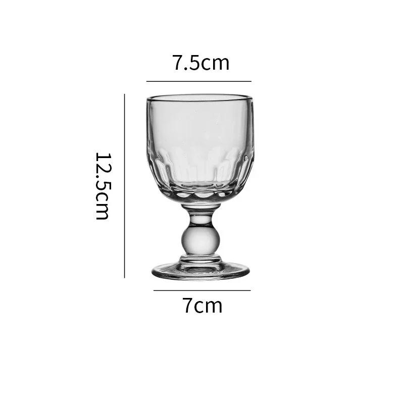 200 ml Retro Krystallglass Perle Vinglass Beger Cocktail Whisky Cup Hjem Kald Drikke Juice Gjennomsiktig Beger Feriegave