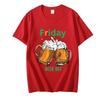 Freitag Bier Tag Druck T-Shirt Top T-Shirts für Männer Hip Hop Tops Shirts Kurzarm Herren T-Shirts Sommerkleidung für Männer Tops