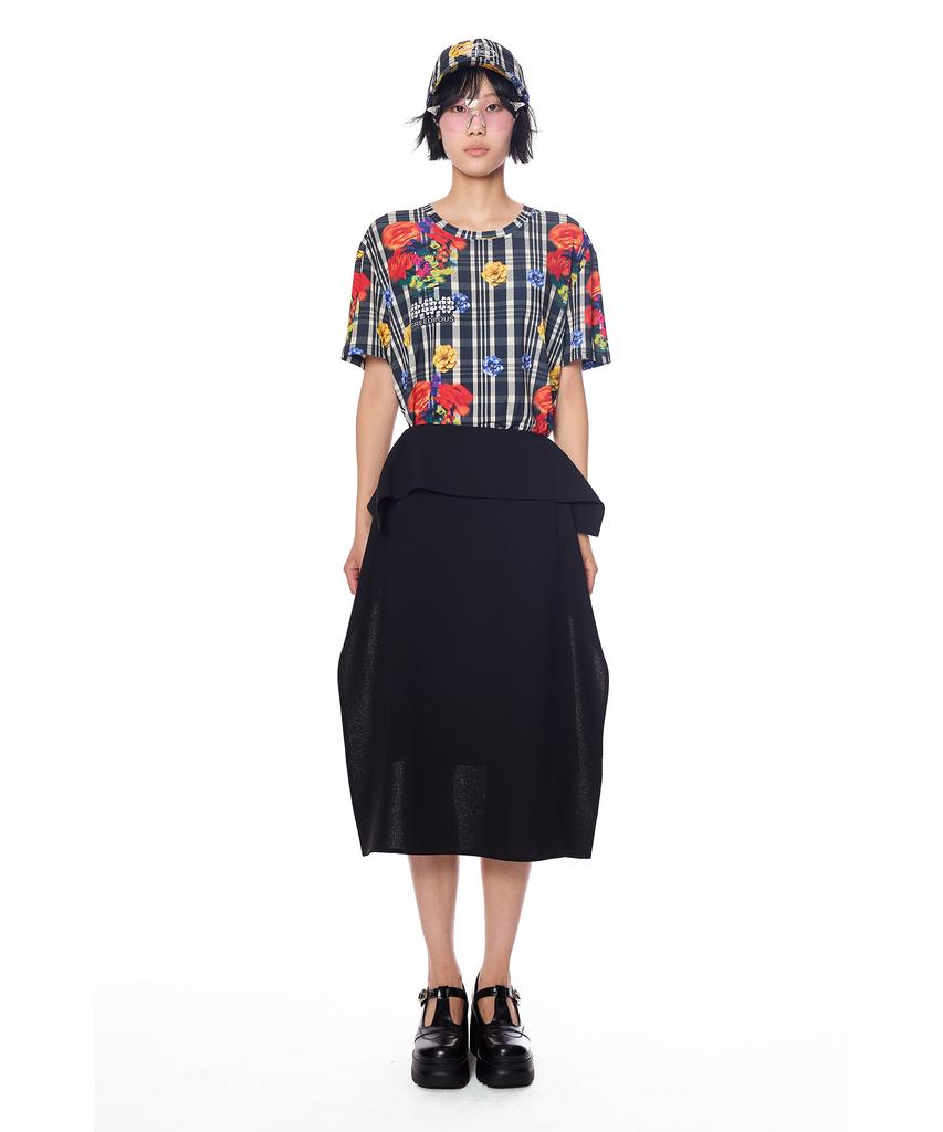 Greedius Folded Midi Skirt