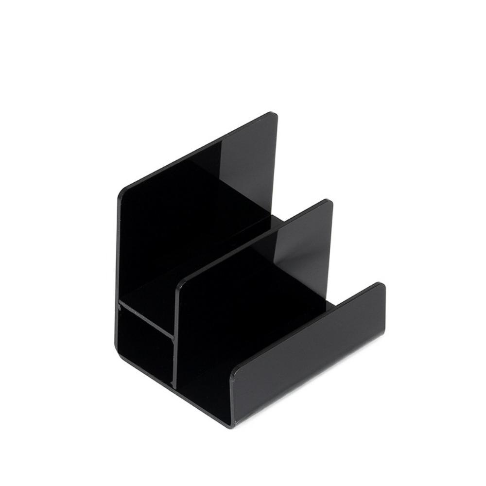 

Multilayer Wallet Glasses Storage Rack Space Saving Bag Stand Collectibles Display Stand for Home Black-2 Layers