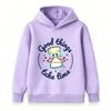 Kids Boys Girls Cute Screw Cartoon Graphic Hoodie, Good Things Take Time Print Casual Long Sleeve Pullover Sweatshirt for Children Daily Wear