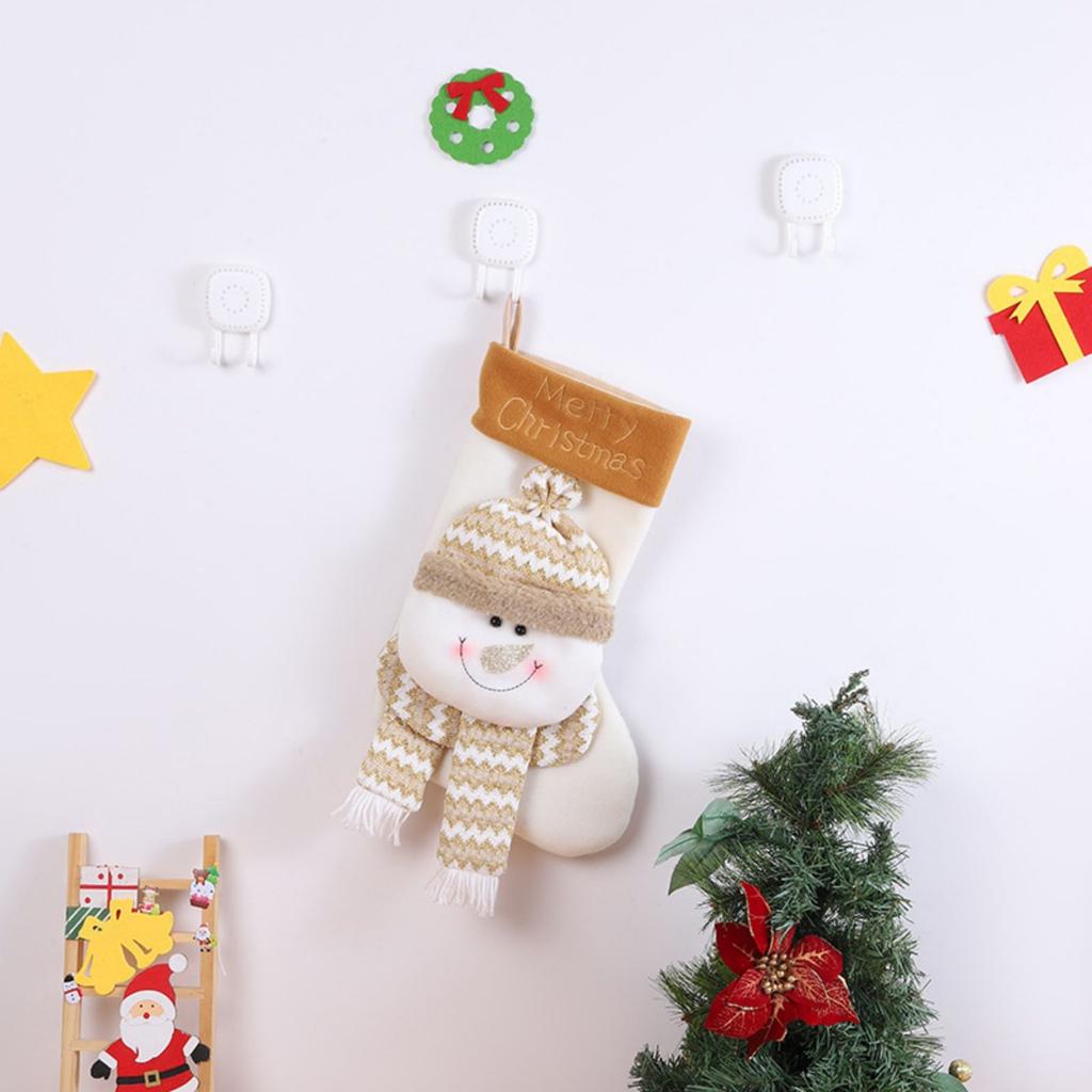 New Christmas Candy Bag Gift Bag Cute Cartoon Big Head Old Man Snowman Elk Christmas Socks Decorations