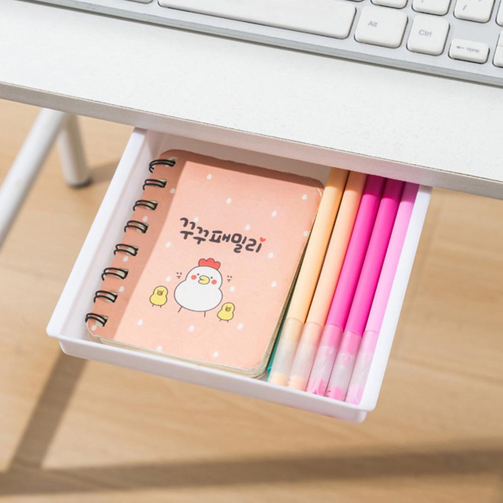 Samolepicí zásuvka pod stůl Skrytý úložný box Úspora místa Víceúčelový organizér na psací potřeby pro psací potřeby/kancelářské potřeby