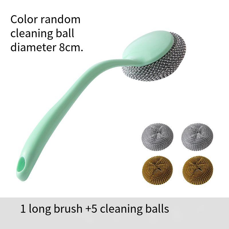 Kuchyňské kartáče na čištění domácích mazlíčků Domácnost Mycí miska Hrnec Kartáč na nádobí Odnímatelný Nepřilnavý Olej Odstraňování nečistot Univerzální Domácí Denní