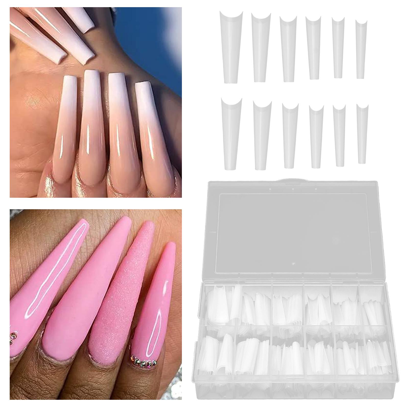 

240pcs Extra Nail Tips Artificial French False Nail Tips for Nail Salon