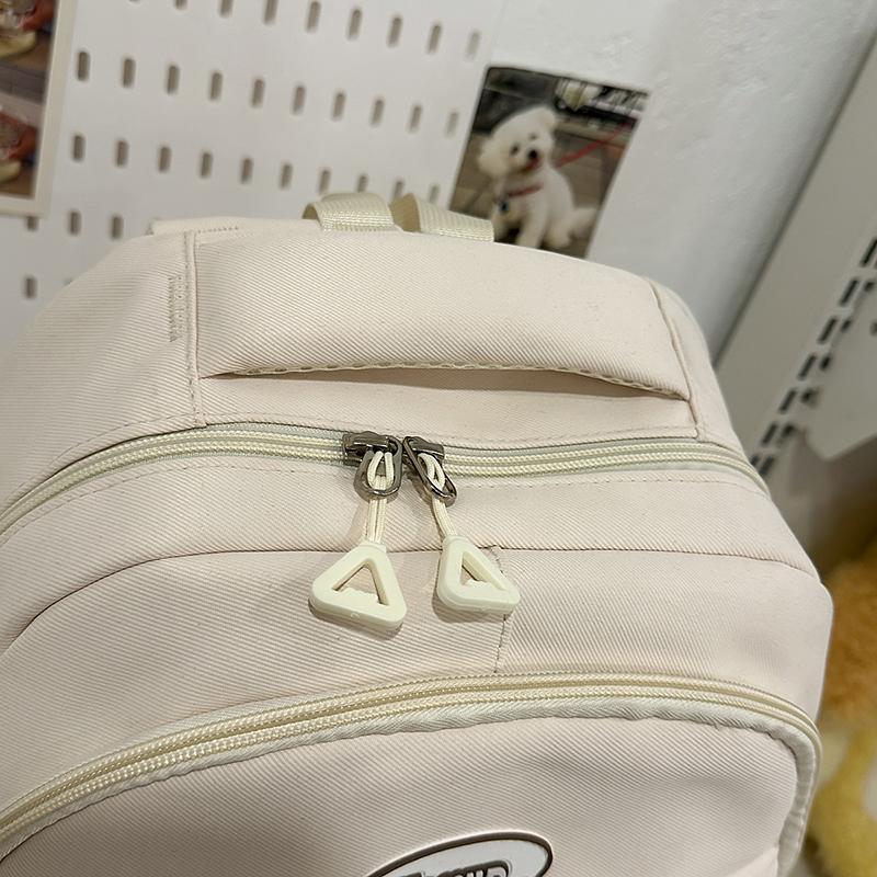 Letter Print Women's Backpack Large Capacity Computer Backpack Color Block Student Schoolbag