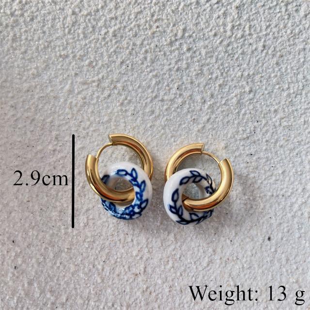 New Chinese Style Ceramic Multi-style Earrings Classic Fashion Party Accessories Designed for Women Exquisite Earrings