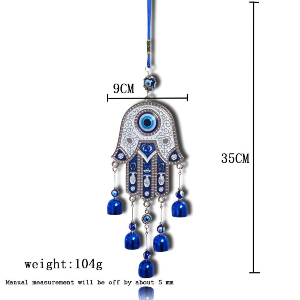 Hamsa Hand Fatima Hand Wind Chimes Good Lucky Hamsa Hanging Pendant  Outdoor Garden