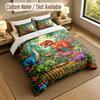 Dinosaur Theme Personalized 3Pcs Bedding Set Custom Text & Name 1 Sheet 2 Pillowcases Household Bedding 1pc