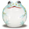 Kutani Ware Frog Figurine, Light Blue, Ceramic, Lucky Charm, Feng Shui Item