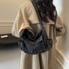 Women's Large Capacity Commuter Tote Bag Denim Shoulder Crossbody Bag