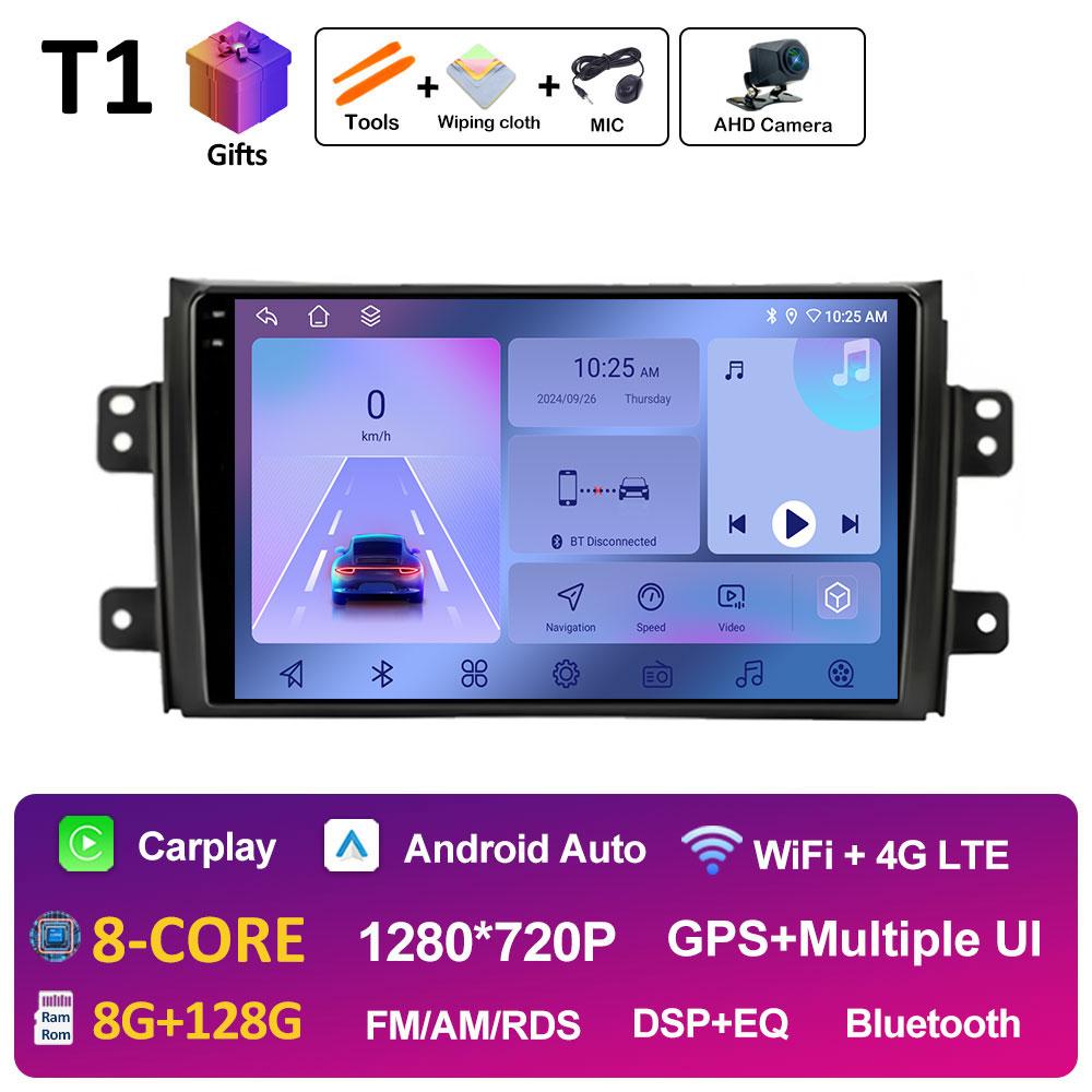 Wireless Carplay Android Intelligent System For Suzuki SX4 SX 4 2006 2007 2008 2009 - 2013 Bluetooth QLED IPS Screen Accessories