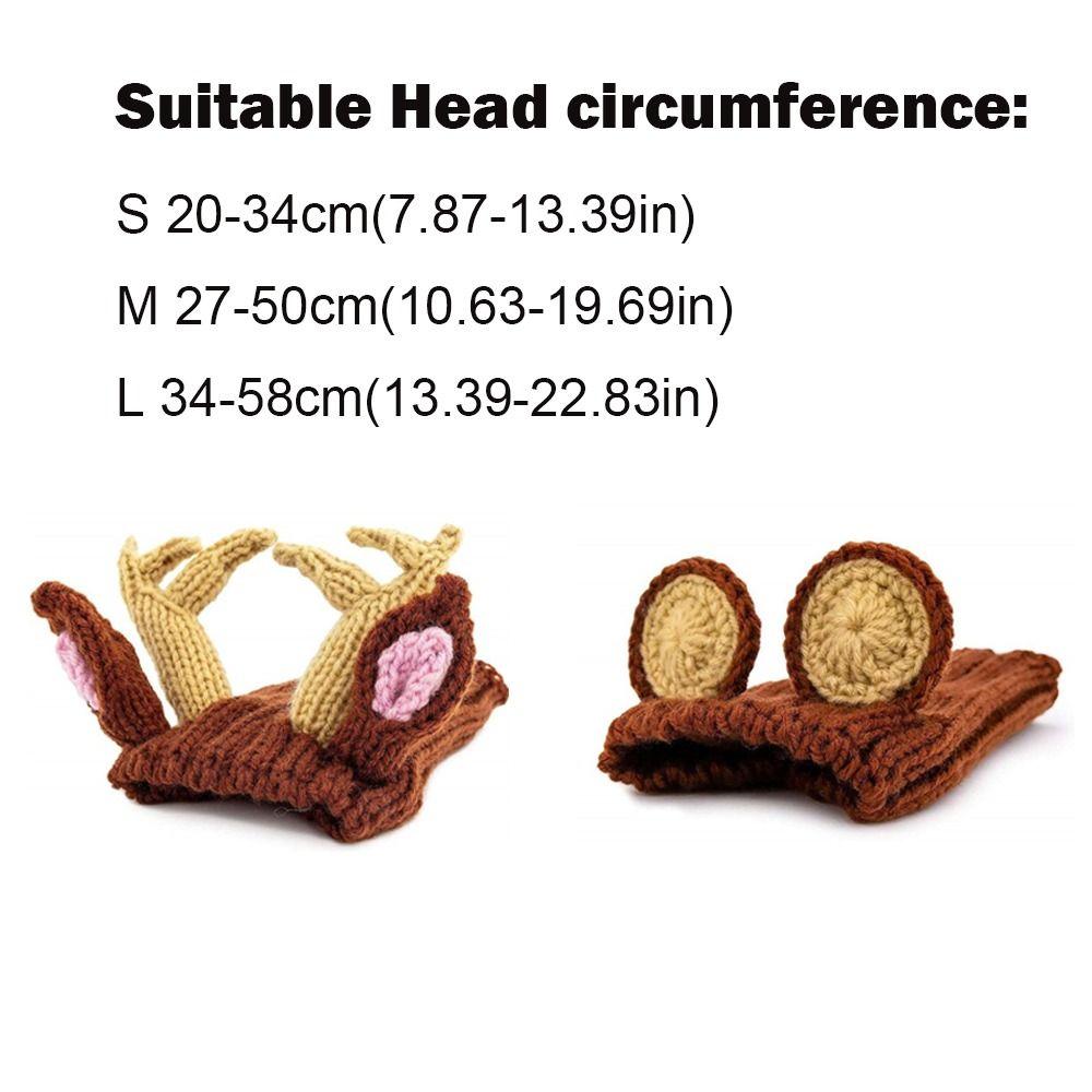 2026 Windproof Dog Calming Earmuffs Warm Noise-proof Christmas Cap Hear Protection Elk and Bear Headwear French Bulldog