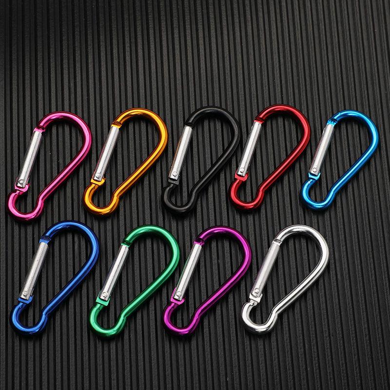 Gourd-Shaped No. 5 Thickened Aluminum Alloy Carabiner Keychain Hook - Lightweight DIY Backpack Accessory