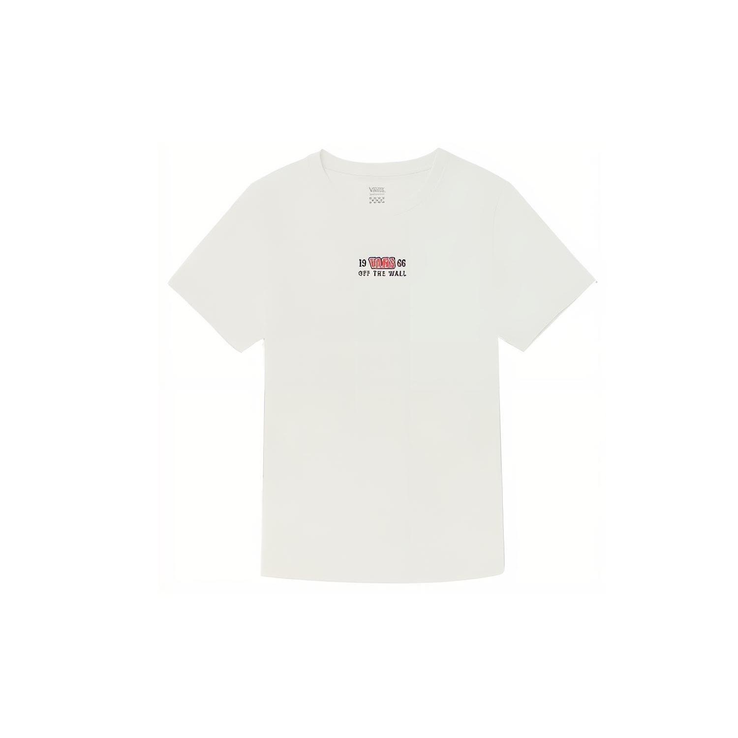 (WMNS) Vans Alphabet Skeleton Printing Sports Short Sleeve White Women s VN0A4MNEWHT XL