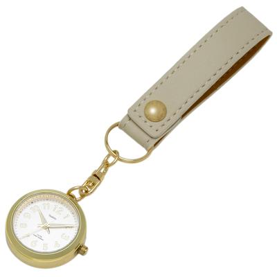 Fieldwork Women's Pocket Watch with Keychain, Analog, 5 ATM Water Resistance, WP Ethos Strap, White, MKK-2809-1