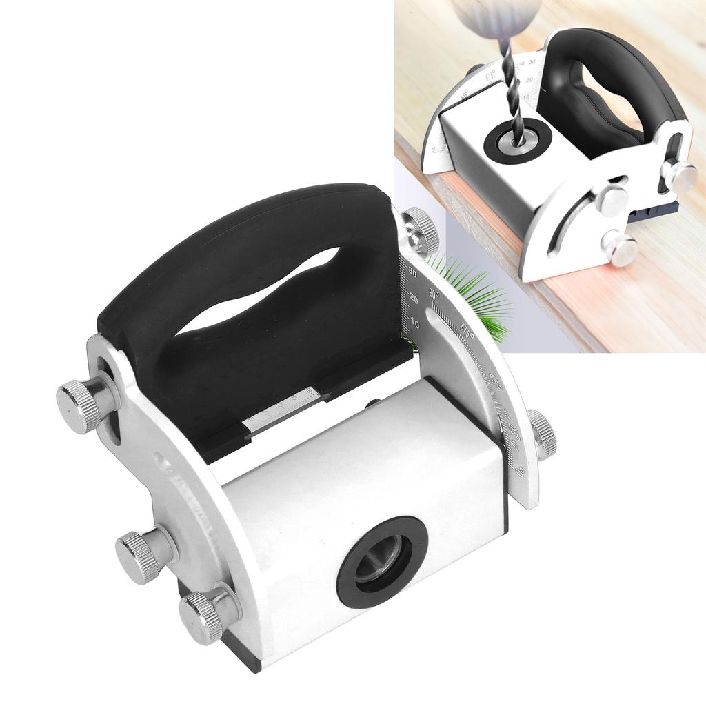 Woodworking Hole Locator Aluminum Alloy 0‑90 degrees Clear Scale Positioner for Inclined Hole