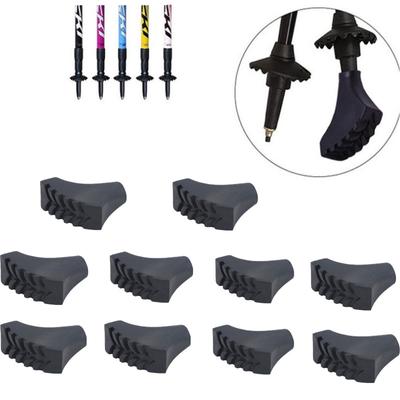 10 kusov/5 párov Chrániče hrotov trekingových palíc pre Nordic Walking Gumové podložky Náhradné hroty Koncovka pre turistickú palicu