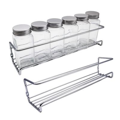 1/4 Pezzi Organizzatore Porta Spezie da Parete Antiruggine Resistente alla Corrosione Forte Portata Ventilato Scaffale da Cucina