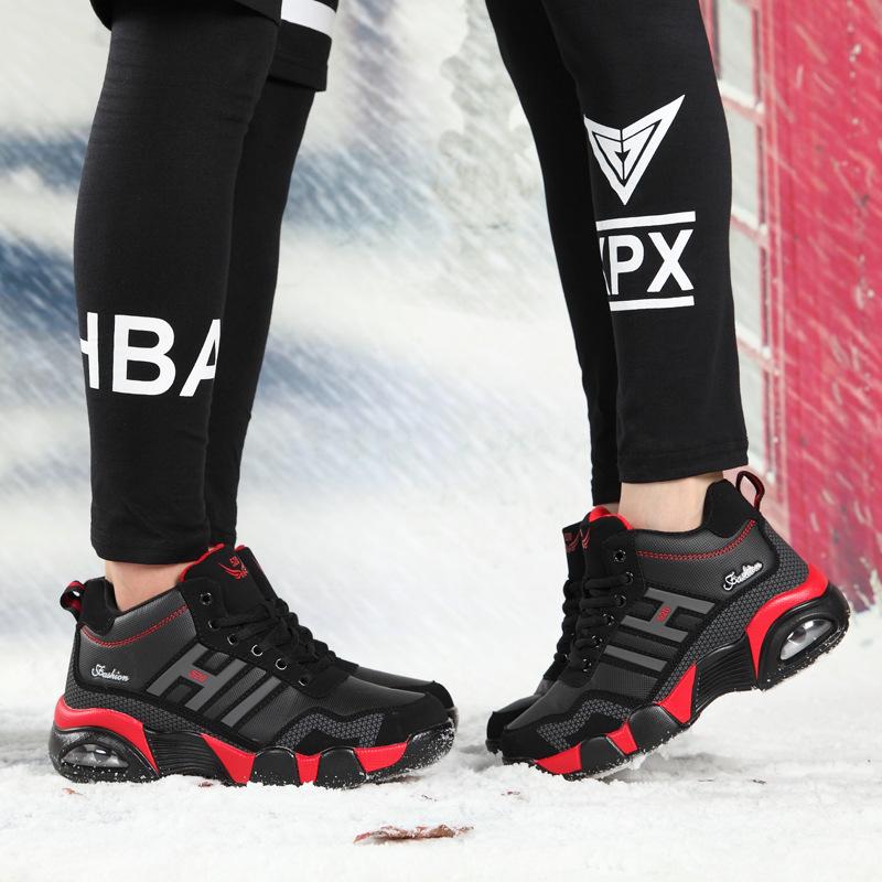 Winter Men's Shoes Fleece Warm Leather Surface Casual Shoes Sports Shoes Soft Sole Versatile