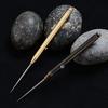Portable Metal Rust-proof Spring Retractable Push-Pull Toothpick Fruit Fork