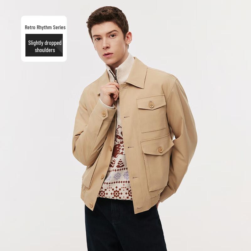 NVG·YOUNG Men's Khaki Autumn/Winter Casual Jacket