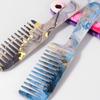 Wide Tooth Comb Detangler Hair Comb Printed Hair Styling Comb Curly Comb Hair Brush Comb Hairdressing Combs