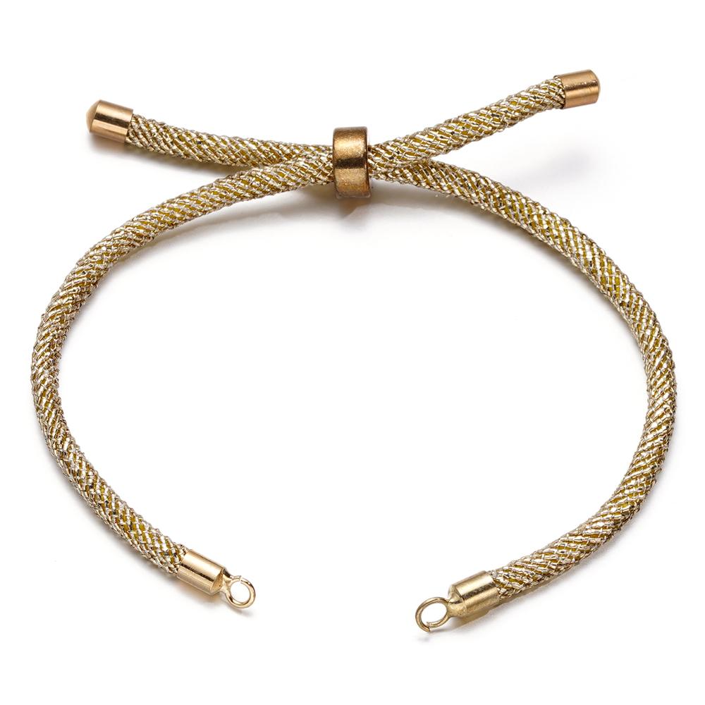 1pc Adjustable Nylon Braided Twisted Cords Slider Friendship Bracelets with Brass Cord End for Jewelry Making DIY Findings