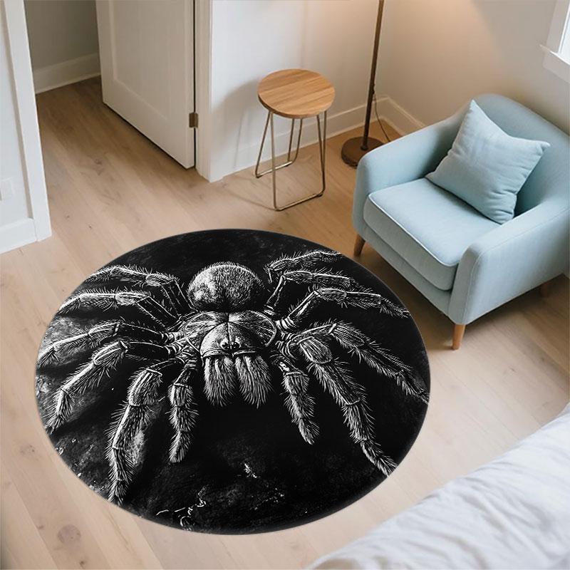 Spider pattern round rug,Carpet Rug for Living Room Bedroom Playroom ,Non-slip Floor Mat,Holiday Gifts and Birthday Gifts.