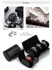 High-End Travel Watch Case: Portable PU Leather Storage Bag with 1, 2, or 3 Slots; Luxury Watch Gift Box.