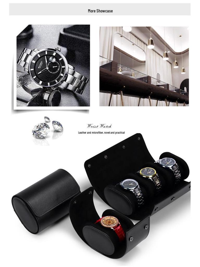 Etui de călătorie de înaltă calitate pentru ceasuri: Geantă Portabilă de Depozitare din Piele PU cu 1, 2 sau 3 Sloturi; Cutie Cadou Ceas de Lux.