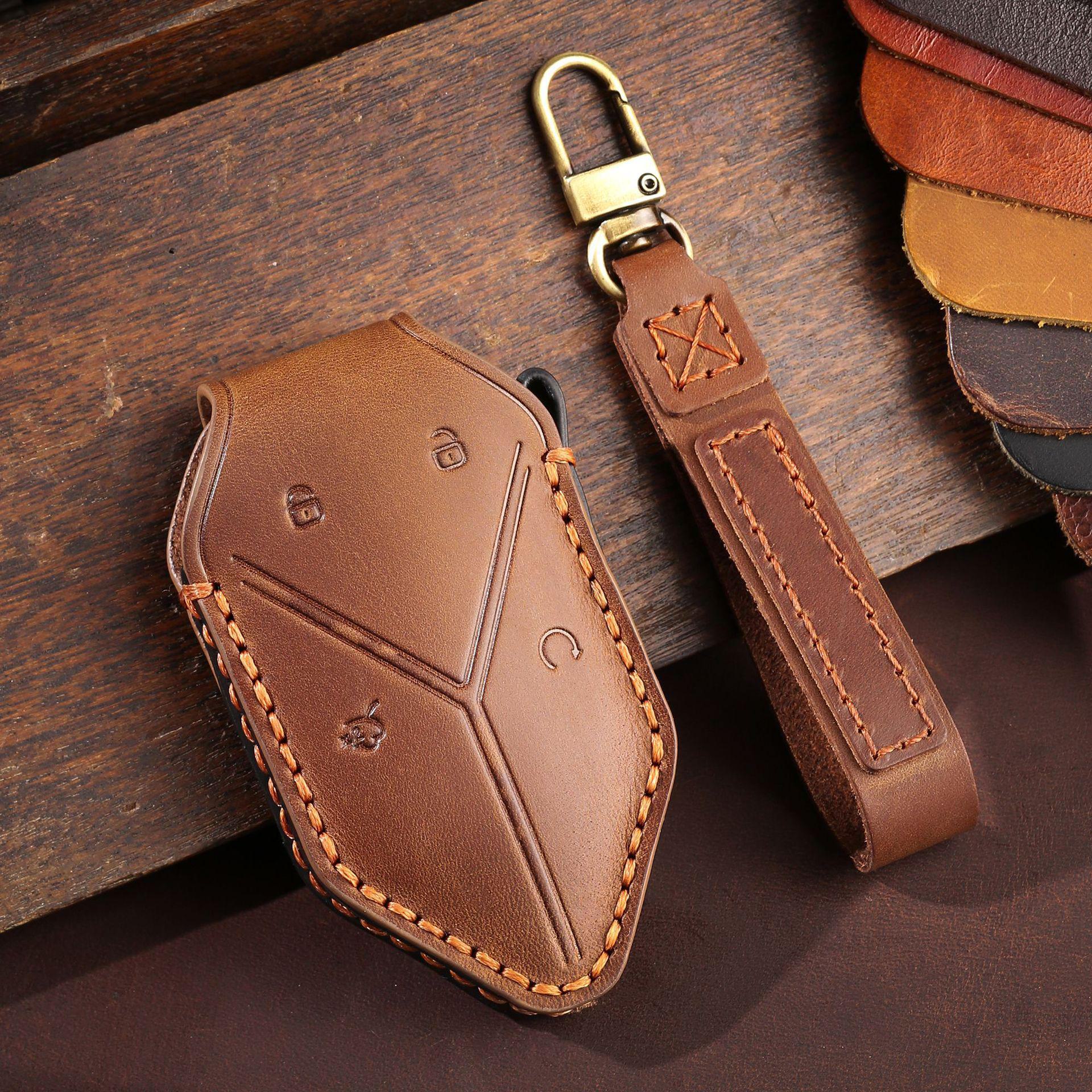 

Чехол для ключа BYD Formula Leopard 5 Pilot с пряжкой — аксессуары для флагманской версии коричневый