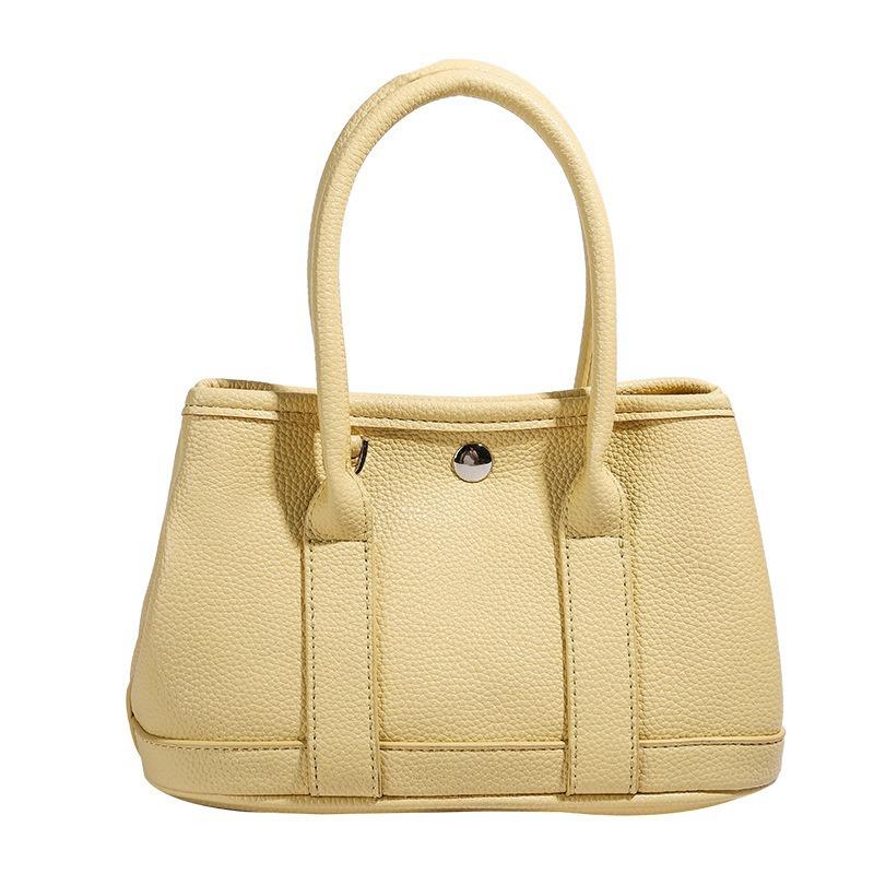 2025 Autumn New Niche Simple Casual Commuter Handheld Bucket Bag Korean Style Design Solid Color Crossbody Bag for Women