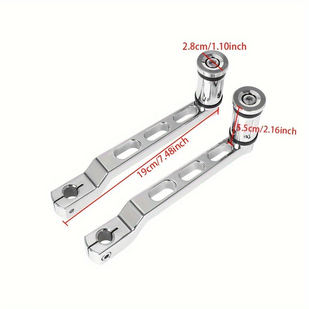 1 Pair of Premium Motorcycle Gear Shift Lever & Heel Toe Shifter for Harley FL, Road King, Electra Street, Tri Glide, Ultra Classic - Sleek Polished F
