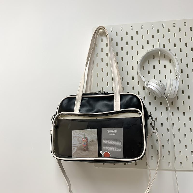 

Фея Оно прозорий значок болю сумка дитяча сумка жіноча мила jk рівномірна сумка портативна студентська двовимірна сумка-мессенджер чорний