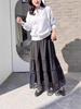 2025 A/W Retro Lace Patchwork Midi Skirt - Japanese/Korean Style