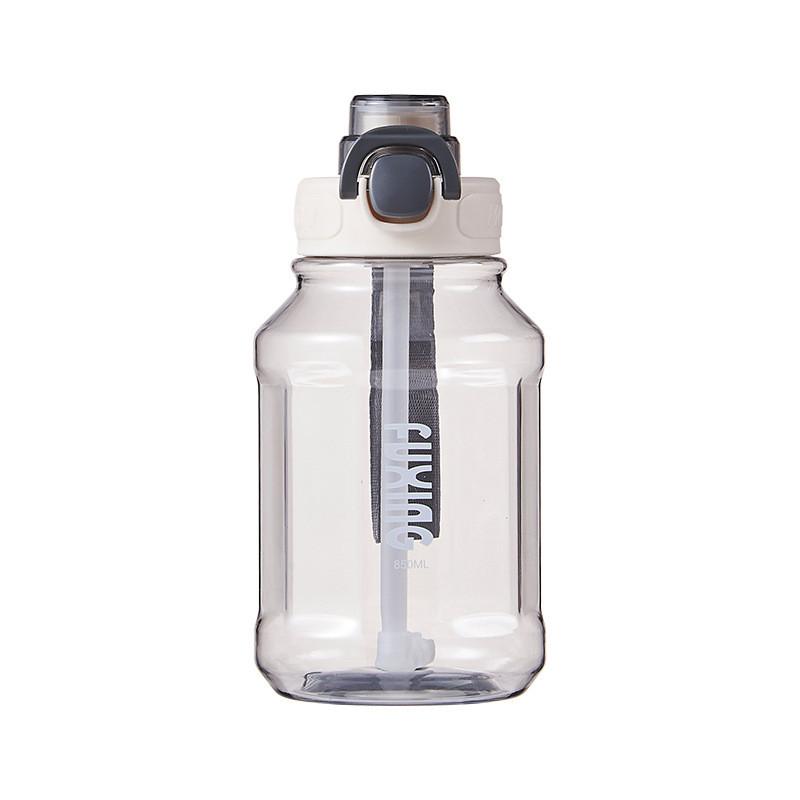 Modern Minimalist Reusable Plastic Cup With Straw For Outdoor And Office Use