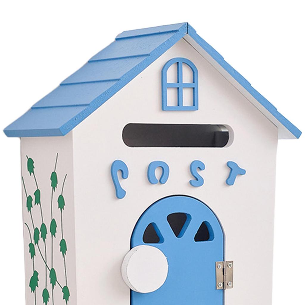 Wood Wall Mounted Mailbox Kindergarten Post Box Sturdy Functional 22x12x32cm Collection Box Decorative Outside Suggestion Box