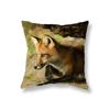Cute Little Fox Throw Pillow Cover Animal Pillow Cover Sofa Car Decor Office Game Chair Cushion Cover Room Home Decor