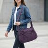 Multiple Pockets Nylon Shoulder Bag Grid Hobo Bag Fashion Bow Crossbody Bag  Outdoor