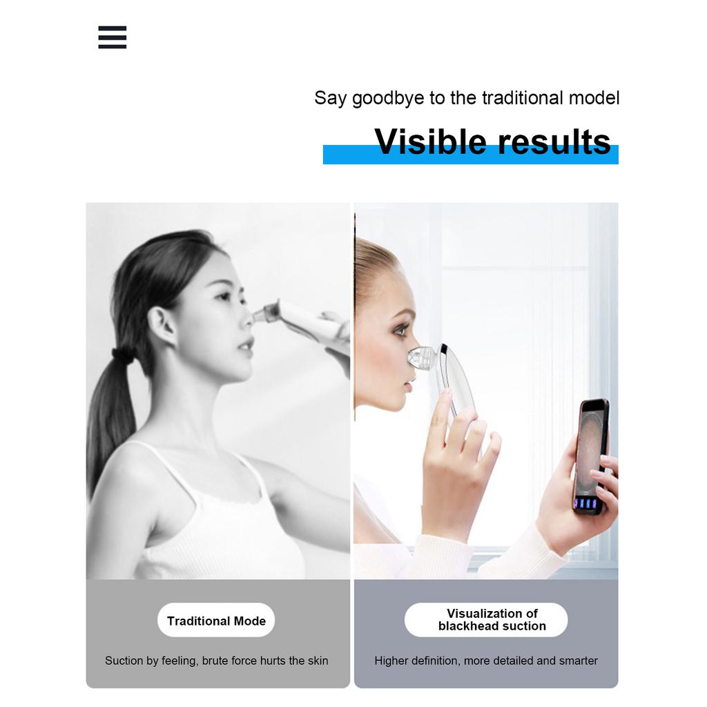 Elektrisches Mitessermessgerät zum Entfernen von Mitessern und Akne 200 W Pixel 6-Gang-Einstellung