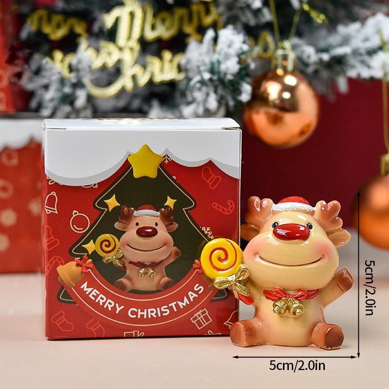 Micro Landscape Christmas Desktop Ornaments New Year Navidad Gifts Room Car Decoration Christmas Party Festival Supplies