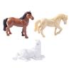 3 ks Miniatury koní Mini zvířecí figurky Stolní mini sošky koní pro DIY pohádkovou zahradu Mikro krajinná dekorace