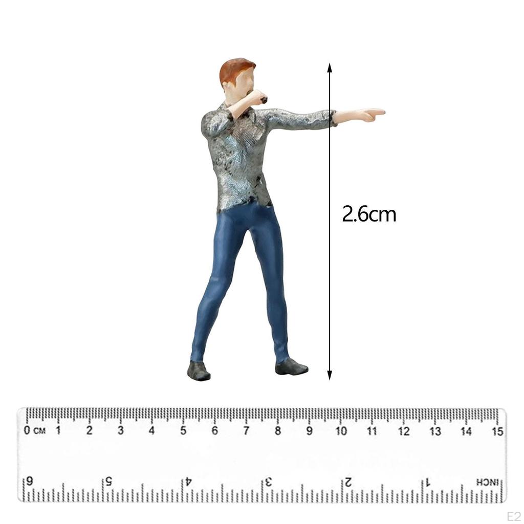 1/64 Male Figures, Character Figure Collection, Model Railways, Human Figures for Dollhouse,