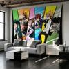 My Hero Academia Wall Tapestry Aesthetic Wall Hanging Printed Fabric Blanket Decorative Tapestries for Bedroom Living Room Home Decor
