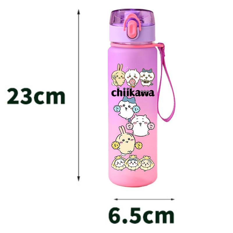 550ml Nanka Chiisakute Kawaii Yatsu School Drink Bottle Usagi Chiikawa Hachiware Plastic Gradient Color Water Cup Gourde Gift