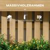 Wall-mounted Wooden Garden Planters with Trellis. Drainage Holes and 3 Planter Boxes for Patio. Natural
