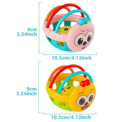 Baby Holding Bell Toy with Built-in Bell Ball - Interactive Sensory Development Toy for Infants & Toddlers