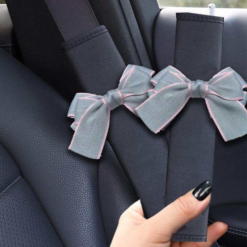 Protectoare de umăr pentru centura de siguranță auto de vară cu desene animate - Decor drăguț pentru interiorul mașinii pentru femei, Pereche