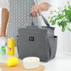Multifunctional Mother Meal Prep Bag Spacious Baby Food Storage Purse Zippered Insulated Lunch Box with Side Pockets
